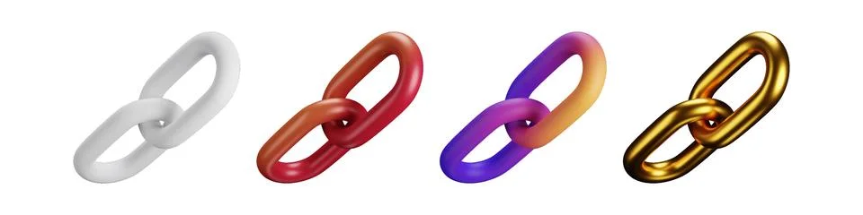 3D link sheet packed with stylish integration vectors for corporate branding Stock-Illustration