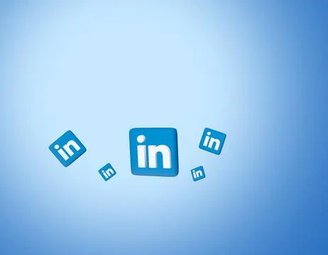 3d linkedin background or banner image Illustrazione stock