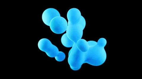 3d liquid blobs Stockbeeldmateriaal 303574763