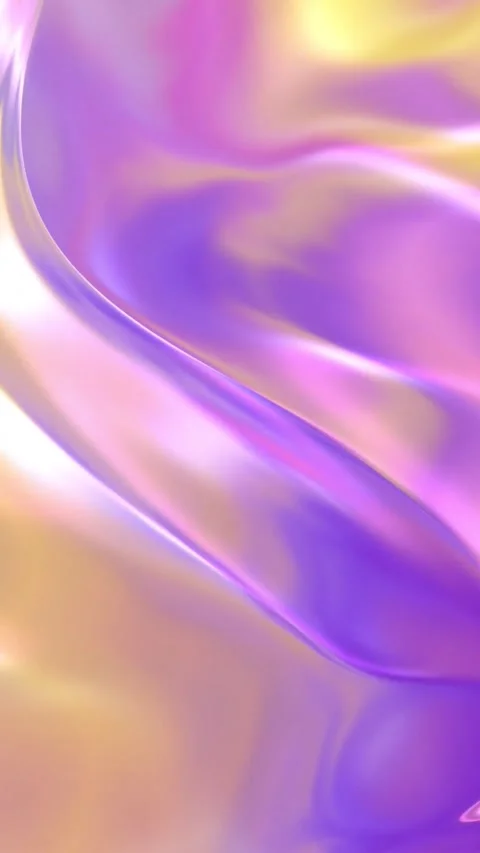3D Liquid Holographic Silk Waves Motion Background Vertical Stock Footage 345634731