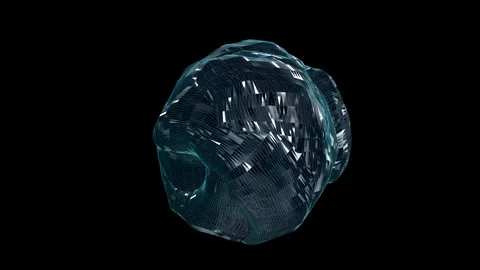 3D Liquid Magic Sphere Stock Footage 197066670