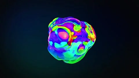 3D Liquid Magic Sphere Stock Footage 202086374