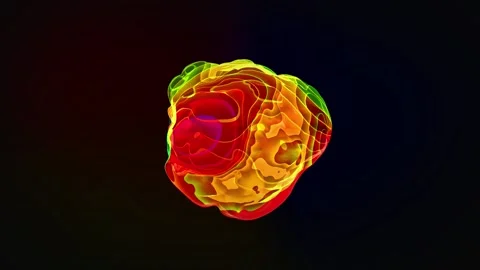 3D Liquid Magic Sphere Stock Footage 202086376