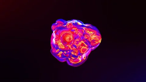 3D Liquid Magic Sphere Stock Footage 202086377