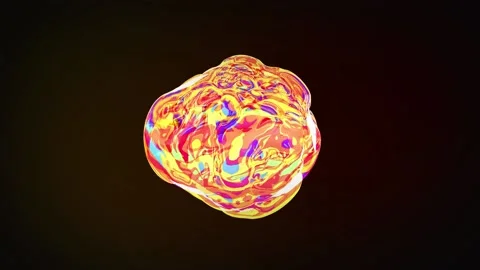 3D Liquid Magic Sphere Stock Footage 202086386
