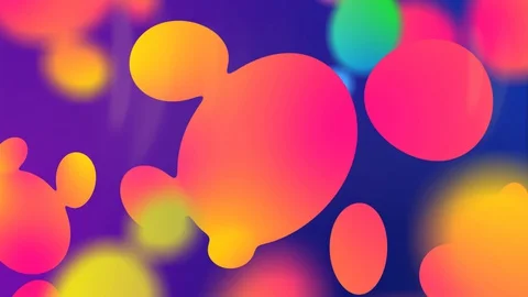 3D liquid multi-colored objects randomly change shape and merge together Vídeos de archivo 129174107