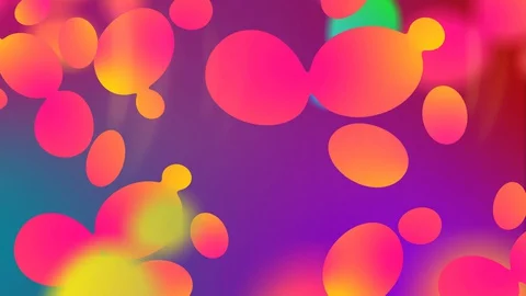 3D liquid multi-colored objects randomly change shape and merge together Vídeos de archivo 129174153