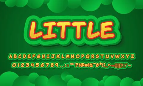 3D Little Text effect, Editable Text Style Stock Illustration