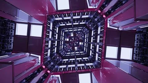 3D llustration of an angular rhombus shaped geometric mandala pattern in pink 스톡 일러스트