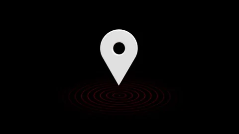 3D Location map pin pointer on GPS Map tracker animation, 库存影片 336950512