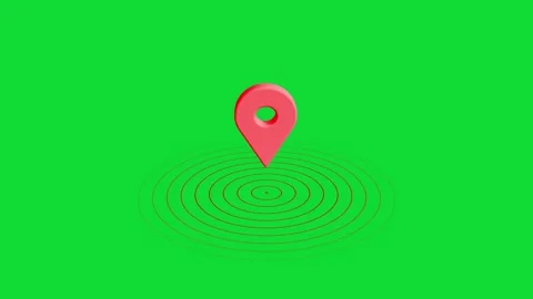 3D Location map pin pointer on GPS Map tracker animation, Stock Footage 336950514