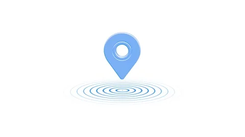 3D Location map pin pointer on GPS Map tracker animation, Stock Footage 336950526