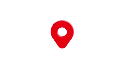 3D Location map pin pointer on GPS Map tracker animation, Stockbeeldmateriaal 336950528