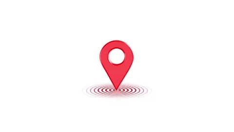 3D Location map pin pointer on GPS Map tracker animation, Vidéo 336950581