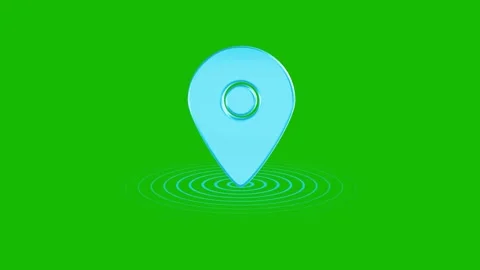 3D Location map pin pointer on GPS Map tracker animation, 库存影片 336950583