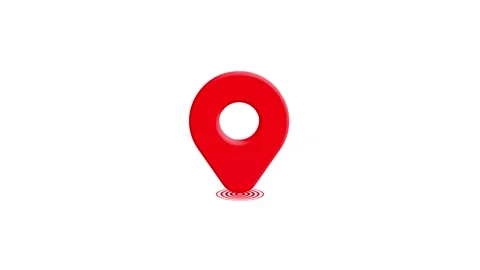 3D Location map pin pointer on GPS Map tracker animation, Video stock 336950584