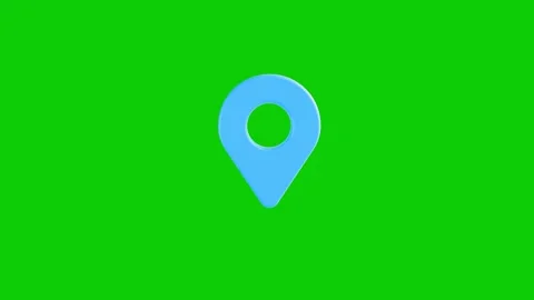 3D Location map pin pointer on GPS Map tracker animation, Stock Footage 336950596