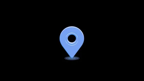 3D Location map pin pointer on GPS Map tracker animation, 库存影片 336950605