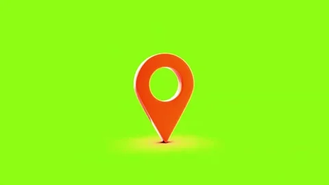 3D Location Pin Pop Up Animation Vertical Green Screen Map Marker Overlay Stock Footage 331994363
