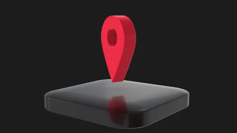 3D Location Pin Rotating Stock Footage 292936529