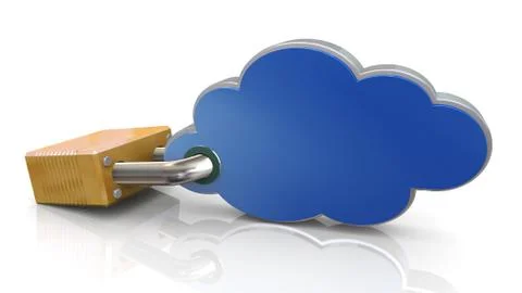 3d lock and cloud computing Stock Illustration
