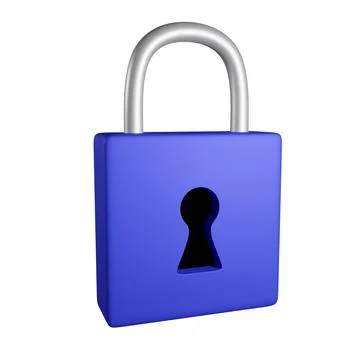 3d lock isolated on white background. 3d render Stock Illustration