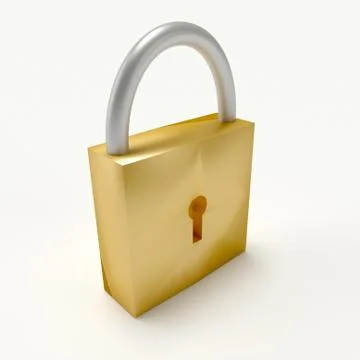 3d lock over white Stock Illustration