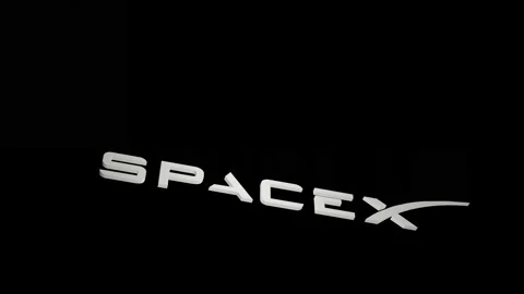 3d logo animation of spaceX logo, black ... | Stock Video | Pond5