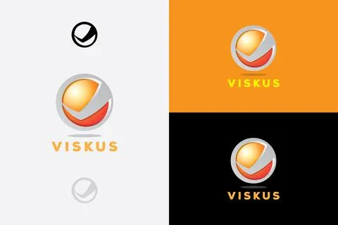 3d logo design with letter V and O Stock Illustration