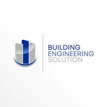 3D logo free vector stock. Building abstract design concept. Ilustración de archivo