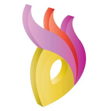 3d logo icon heart Stock Illustration