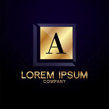 3D Logo A Stock Illustration