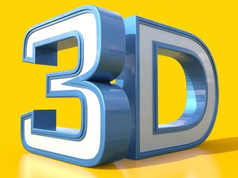 3D logo isolated on white background with reflection effect. Illustrazione stock