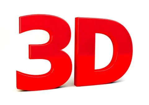 3D logo isolated on white background.  3d word Stock Illustration