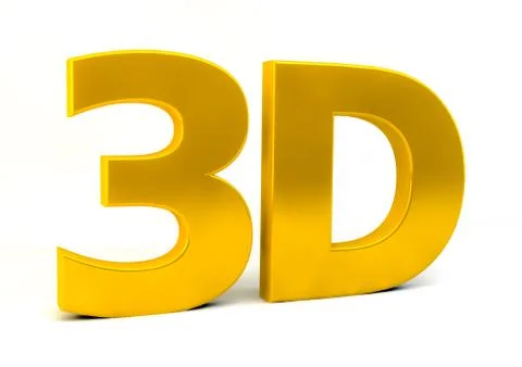 3D logo isolated on white background.  3d word Stock Illustration