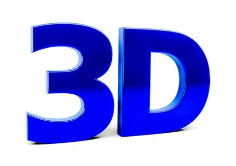 3D logo isolated on white background.  3d word Stock Illustration