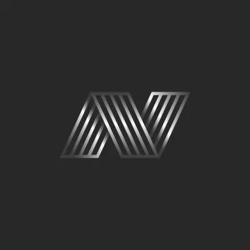 3d logo N letter creative monogram, creative typography design element, busin Stock Illustration