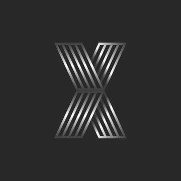 3d logo X letter creative monogram, creative typography design element, busin Stock Illustration