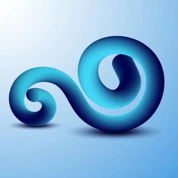 3D Logo.Liquid effect.Fluid, dynamic,vibrant blue color.Dynamic design Stock Illustration