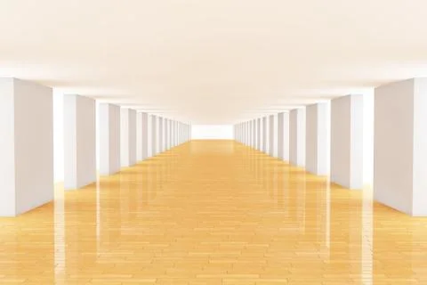 3d long room Stock Illustration
