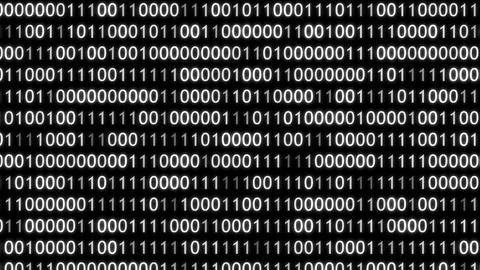 3D LOOP 0 AND 1 MOVING BG ANIMATION FOR CYBERSECURITY, COMPUTER SCIENCE AND.. Illustrazione stock