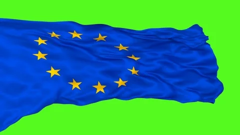 3D loop-able animation of the European Union national flag Stockbeeldmateriaal 80273122