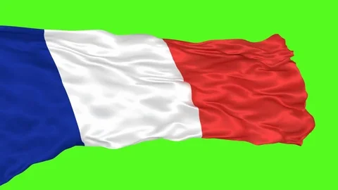 3D loop-able animation of the France national flag Video stock 80273133