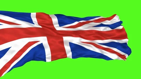 3D loop-able animation of the national flag of the United Kingdom Stockbeeldmateriaal 82153071