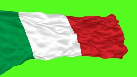 3D loop-able animation of the national flag of Italy Stockbeeldmateriaal 82153073