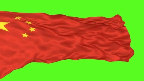 3D loop-able animation of the People's Republic of China national flag Видео 80273132