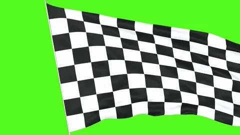 3D loop-able animation of the racing checkered flag Video stock 80273137