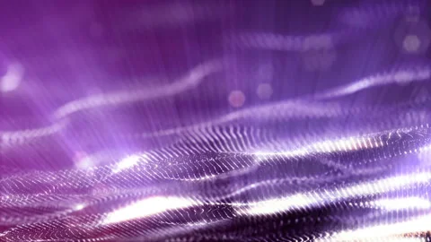 3d loop abstract animation of glow particles with depth of field, bokeh and Video stock 88624164