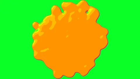 3D loop animation of Abstract smooth orange liquid shape. Stock Footage 277203348