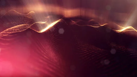 3d loop animation as digital science fiction background of glowing particles Video stock 90208208
